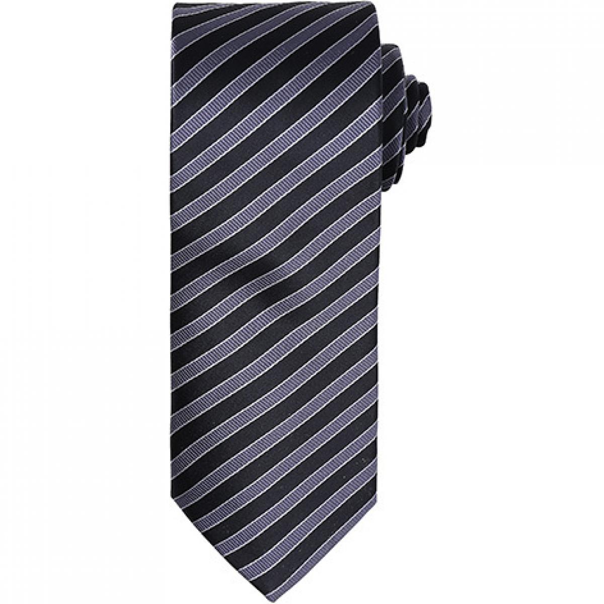 Hersteller: Premier Workwear Herstellernummer: PR782 Artikelbezeichnung: Double Stripe Tie / Breite 3" / 7,5 cm / Länge 57" / 144 cm Farbe: Black/Dark Grey