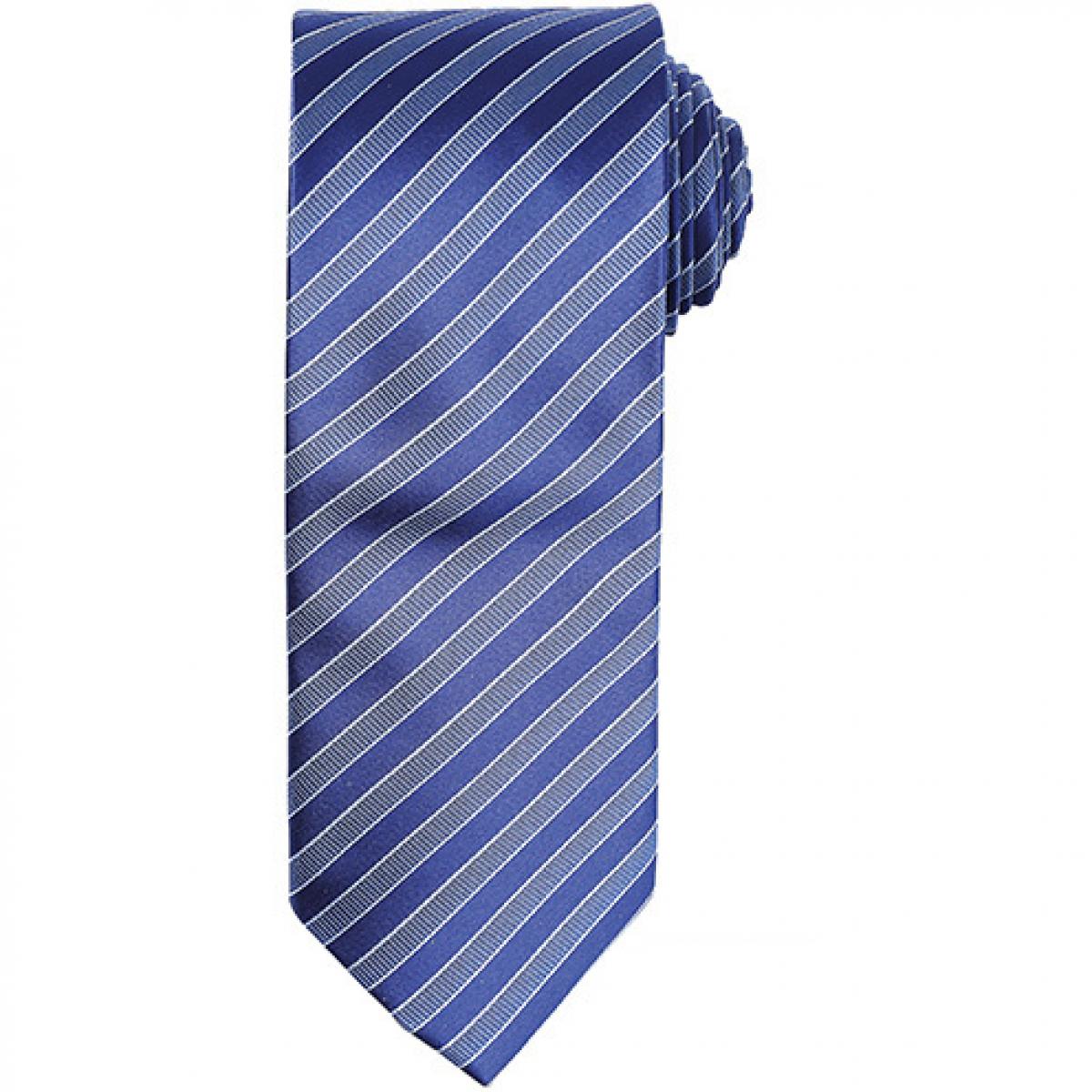 Hersteller: Premier Workwear Herstellernummer: PR782 Artikelbezeichnung: Double Stripe Tie / Breite 3" / 7,5 cm / Länge 57" / 144 cm Farbe: Navy/Blue
