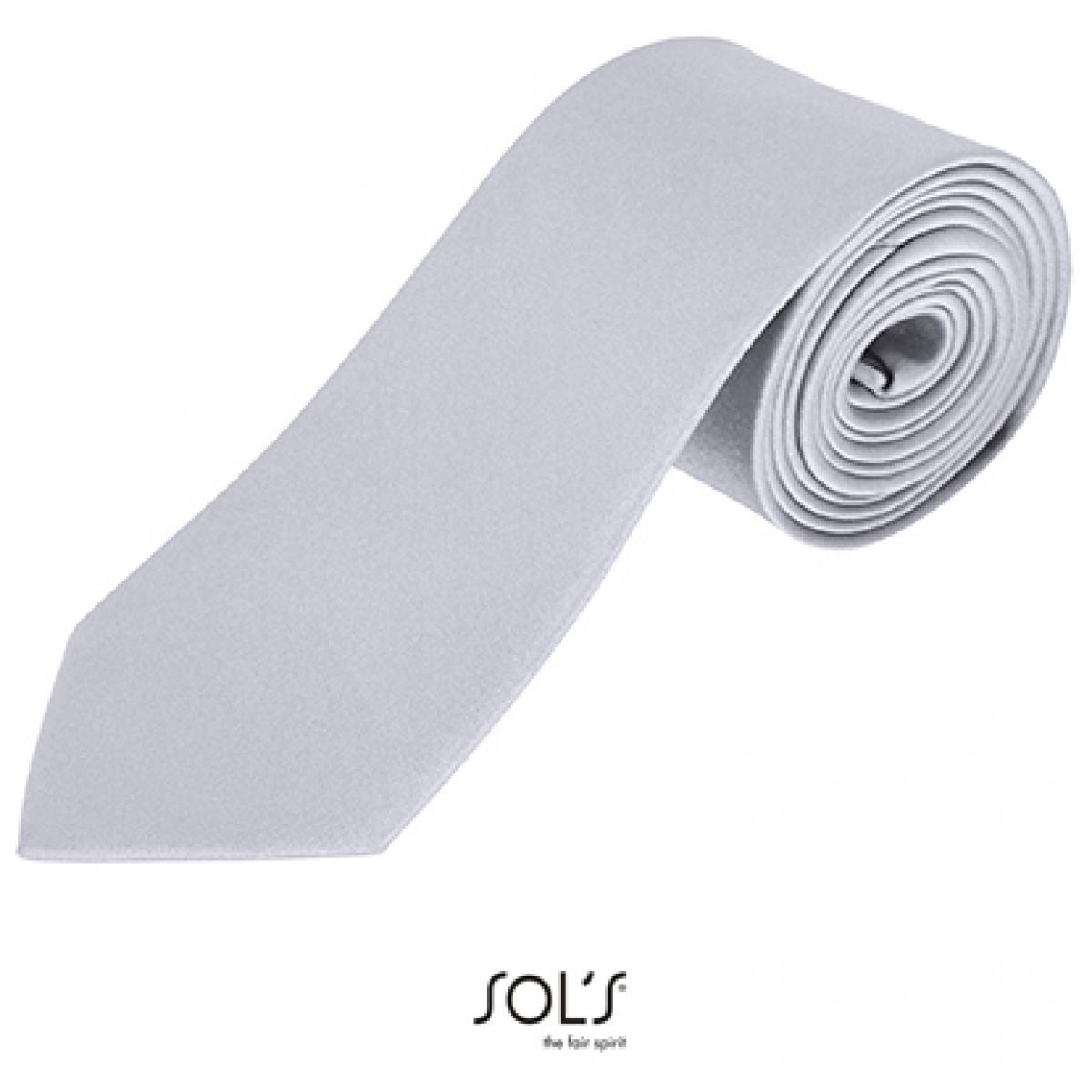 Hersteller: SOLs Herstellernummer: 02932 Artikelbezeichnung: Herren Krawatte Garner Tie - Länge: 150 cm, Breite: 7 cm" Farbe: Silver