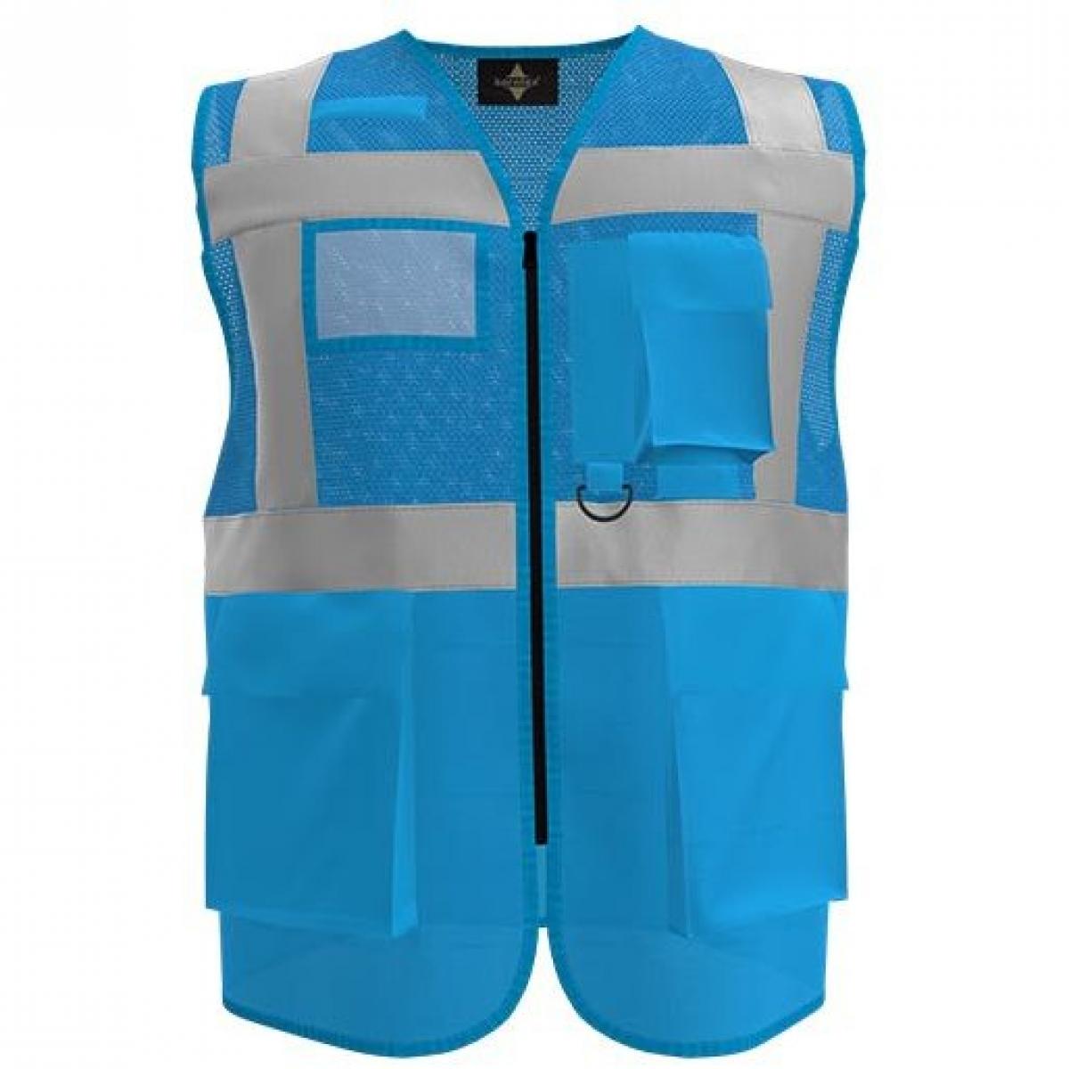 Hersteller: Korntex Herstellernummer: KXEXQ Artikelbezeichnung: Multifunkitons-Warnweste Mesh Multifunction Vest Farbe: Sky Blue