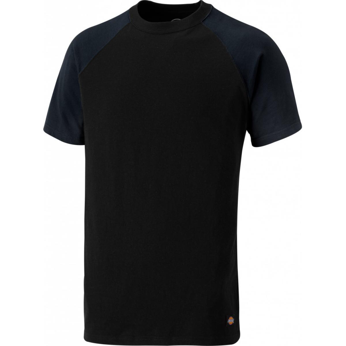Hersteller: Dickies Herstellernummer: SH2007 Artikelbezeichnung: Zweifarbiges T-Shirt Farbe: Marineblau/Schwarz