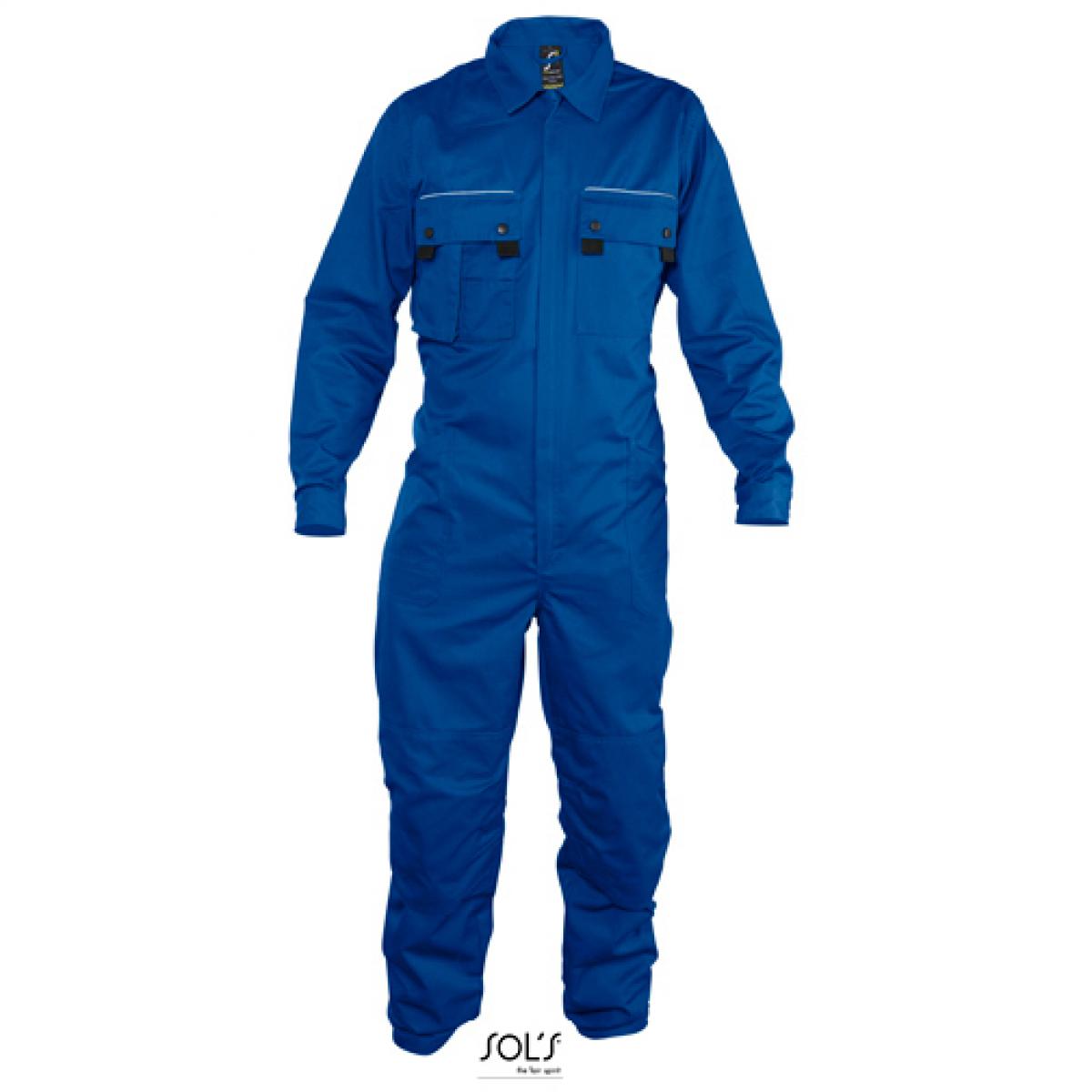 Hersteller: SOLs ProWear Herstellernummer: 80902 Artikelbezeichnung: Herren Workwear Overall Solstice Pro Farbe: Bugatti Blue