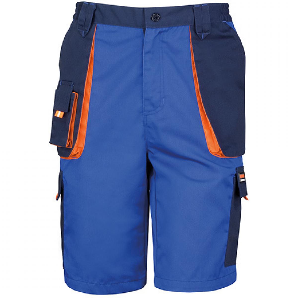 Hersteller: Result WORK-GUARD Herstellernummer: R319X Artikelbezeichnung: Herren Work-Guard Lite Shorts Farbe: Royal/Navy/Orange