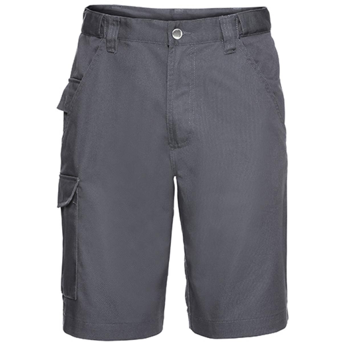Hersteller: Russell Herstellernummer: R-002M-0 Artikelbezeichnung: Workwear-Shorts aus Polyester-/Baumwoll-Twill Farbe: Convoy Grey (Solid)