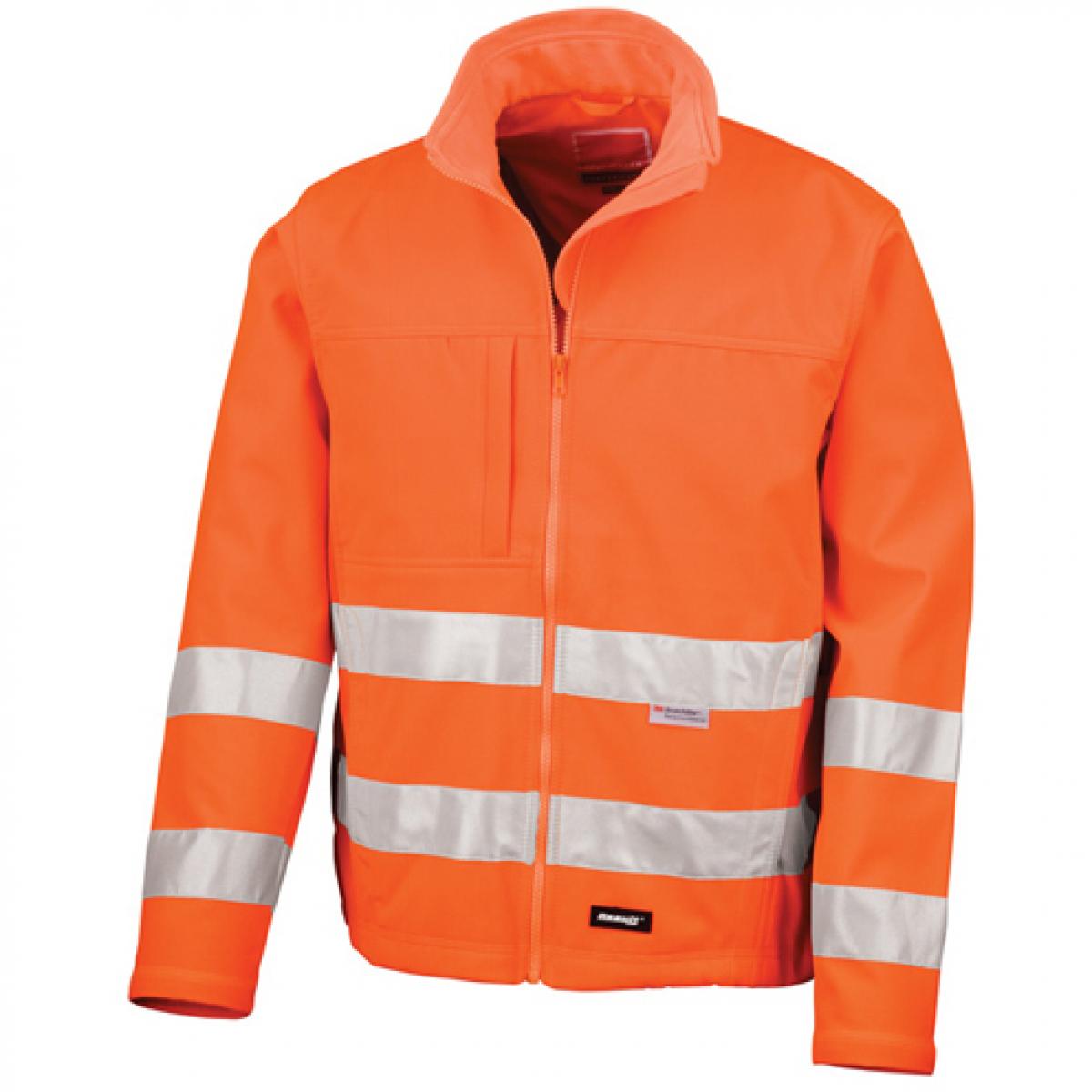 Hersteller: Result Herstellernummer: R117X Artikelbezeichnung: High-Vis Softshell Arbeits Jacke | ISO EN20471:2013 Klasse 2 Farbe: Fluorescent Orange