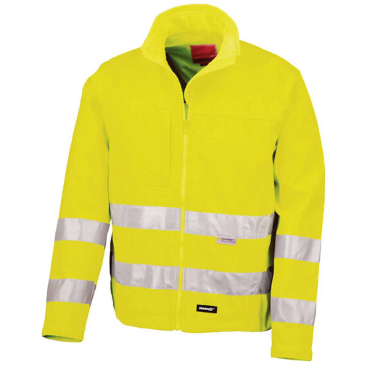 Hersteller: Result Herstellernummer: R117X Artikelbezeichnung: High-Vis Softshell Arbeits Jacke | ISO EN20471:2013 Klasse 2 Farbe: Fluorescent Yellow