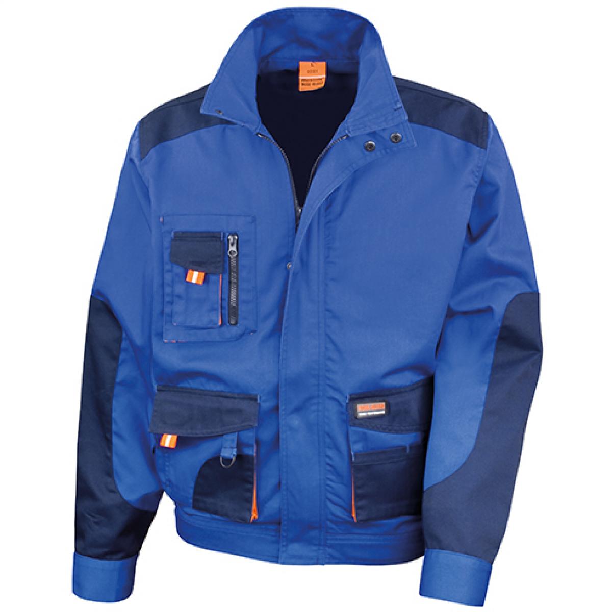 Hersteller: Result WORK-GUARD Herstellernummer: R316X Artikelbezeichnung: Herren Work-Guard Arbeits Jacke Farbe: Royal/Navy/Orange